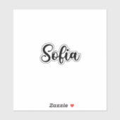 ソフィア名 – 手書き書道 シール (シート)