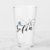 ソフィア国旗、Iハート・ソフィア、ブルガリア タンブラーグラス (裏面)