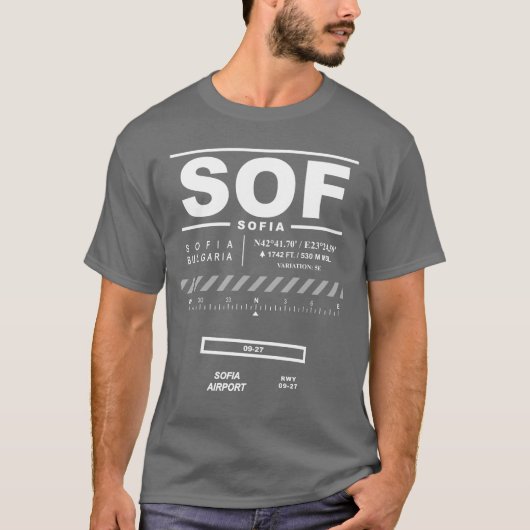 ソフィア空港SOF Tシャツ (正面)
