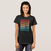 ソフィア絞り染めGroovy Hippie 60s 70s名前ソフィア Tシャツ (正面フル)