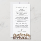 ソフィア |トロピカルビーチ海パーム結婚式 プログラム (裏面)