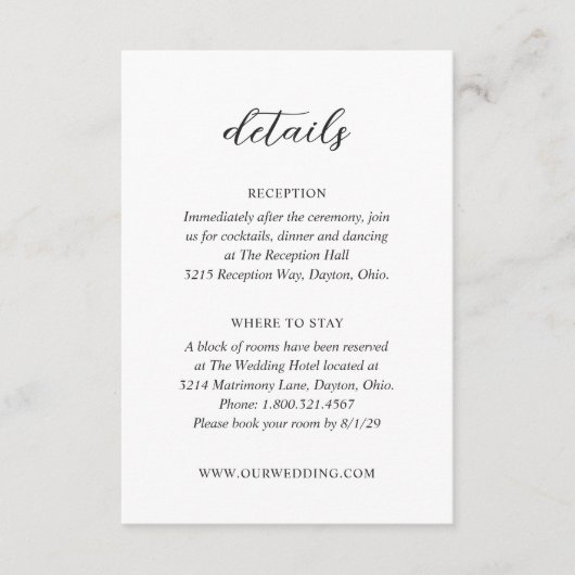 ソフィア・ホワモダンイ結婚ト エンクロージャーカード (正面)