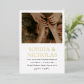 ソフィア・ホワモダンイ結婚ト 箔招待状 (立ち正面)