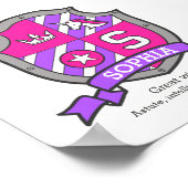 ソフィア・ユニコーンの女の子の名前の意味ナイトクレスト ポスター (角)