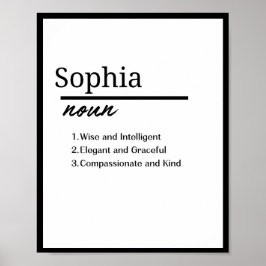 ソフィア（Sophia）- 「知恵」を意味するギリシャ語の名前で、聡明で賢いイメージがあります。 ポスター