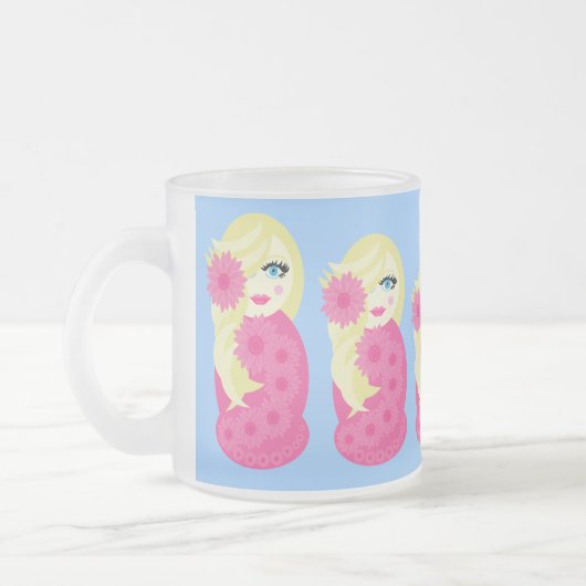 ソフィアBabushkaの曇らされたガラスのマグ フロストグラスマグカップ (左)