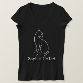 ソフィスタイリッシュスティCATドミニマルキャットデザイン Tシャツ