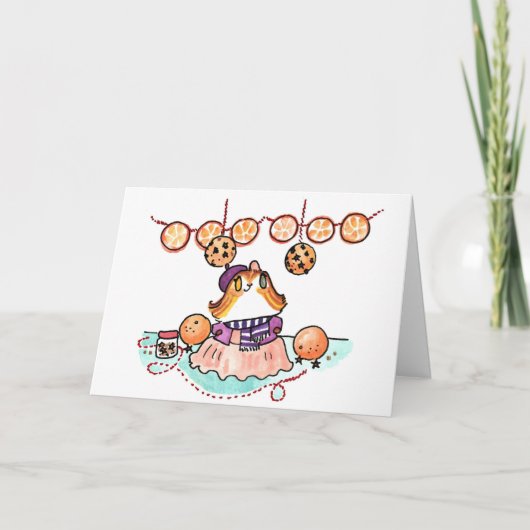 ソフィーとオレンジのガーランド シーズンカード (正面)