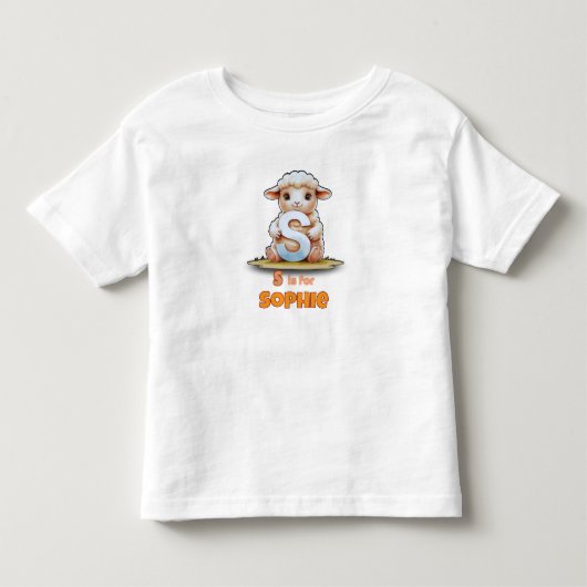 ソフィーのイニシャル入りキッズTシャツ - 名前入り トドラーTシャツ (正面)