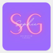 ソフィーのバルミツワーステッカー スクエアシール (正面)