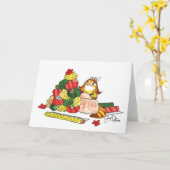 ソフィーの2018年クリスマスインストールカード カード (黄色い花)