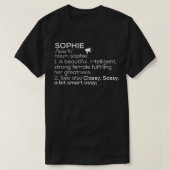 ソフィー名ソフィー定義ソフィー女性名S Tシャツ (デザイン正面)