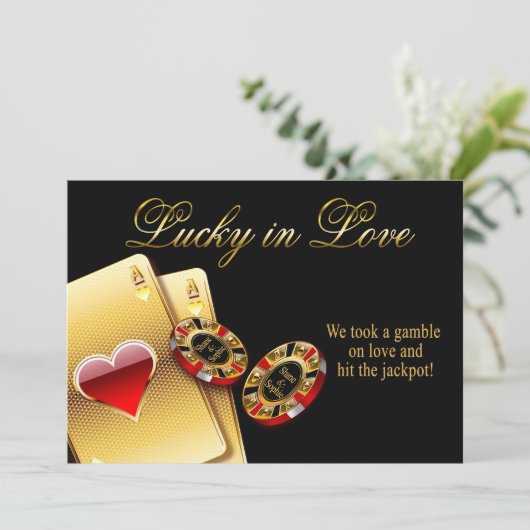 ソフィー結婚カジノ頼スタイルのチップ内の名前 招待状 (スタンド正面)