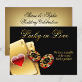 ソフィー カジノスタイルのウェディング ネームをチップに記入依頼 招待状 (正面/裏面)
