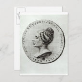 ソフィー・ジェルマンを描いたメダル ポストカード (正面/裏面)