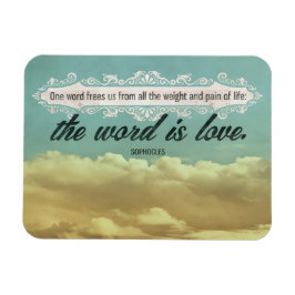 ソフォク感動的ル引用文「愛」フレキシブル マグネット