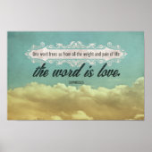 ソフォク感動的ル引用文「愛」 ポスター (正面)