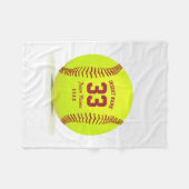 ソフカスタマイズトボールチーム フリースブランケット (正面(横))