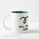 ソフカスタムトボールの提案またはホココーヒーマグの贈答品 ツートーンマグカップ (左)