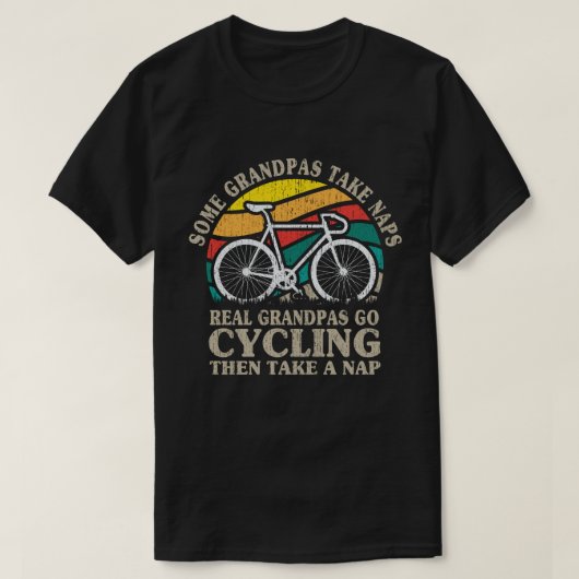 ソフグランパステイク昼寝実在グランパゴサイクリング Tシャツ (デザイン正面)
