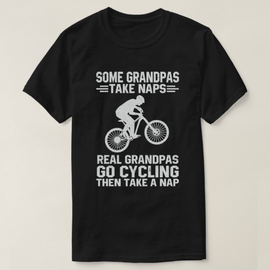 ソフグランパステイク昼寝実在グランパゴサイクリング Tシャツ (デザイン正面)