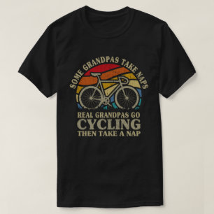 ソフグランパステイク昼寝実在スグランパスゴーサイクリングT Tシャツ