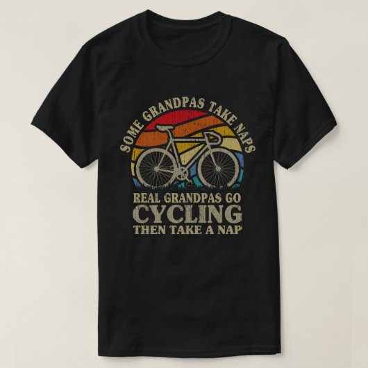 ソフグランパステイク昼寝実在スグランパスゴーサイクリングT Tシャツ (デザイン正面)