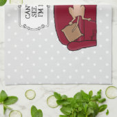 ソフグレイハウンド(子犬)怠惰な眠おもしろいり キッチンタオル (折り畳み)