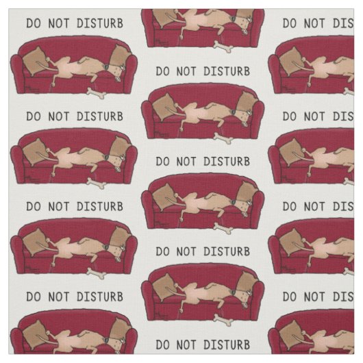 ソフグレイハウンド(子犬)怠惰な眠おもしろいり ファブリック (見本)