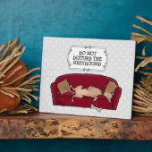 ソフグレイハウンド（子犬）怠惰な眠おもしろいり フォトプラーク (側面)