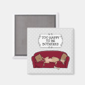 ソフグレイハウンド（子犬）怠惰な眠おもしろいり マグネット (正面/裏面)