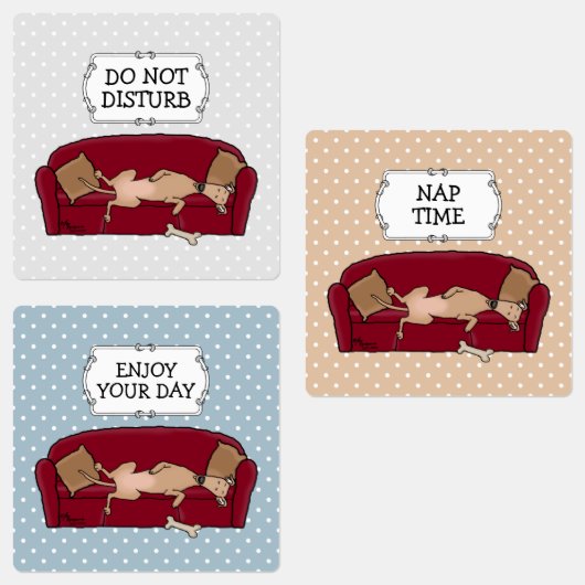 ソフグレイハウンド（子犬）怠惰な眠おもしろいり ラベル (グループ)