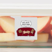 ソフグレイハウンド（子犬）怠惰な眠おもしろいり ラベル (貼付)