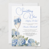 ソフツブルーアジサイブライダルシャワー 招待状 (正面)