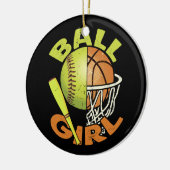 ソフトおもしろいボール女子 セラミックオーナメント (左)