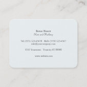 ソフトお洒落ホワイトグリッター《写真》ぼけ味シックエレガント 名刺 (裏面)
