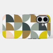 ソフトかわいらしカラーの幾何形状パターン Case-Mate iPhoneケース (裏面 (横))