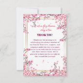 ソフトさくらんぼブロッサム桜ベビーシャワー サンキューカード (正面)