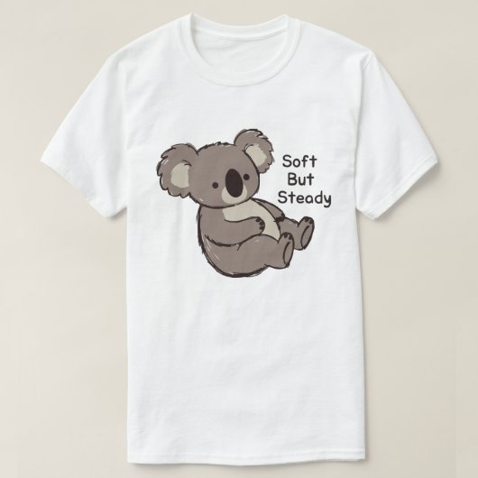 ソフトだけど強い かわいいコアラ Tシャツ (デザイン正面)