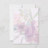 ソフトでエアリーな花の パステルパープルの写真 ウェディング セーブザデート (裏面)