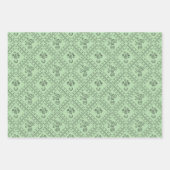 ソフトでカラフルな春の花柄コケッティパターン ラッピングペーパーシート (正面3)