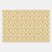 ソフトでカラフルな春の花柄コケッティパターン ラッピングペーパーシート (正面2)