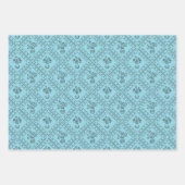 ソフトでカラフルな春の花柄コケッティパターン ラッピングペーパーシート (正面)