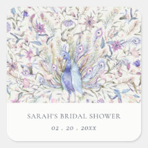 ソフトでクラシカルな水彩ペアカフロール ブライダルシャワー