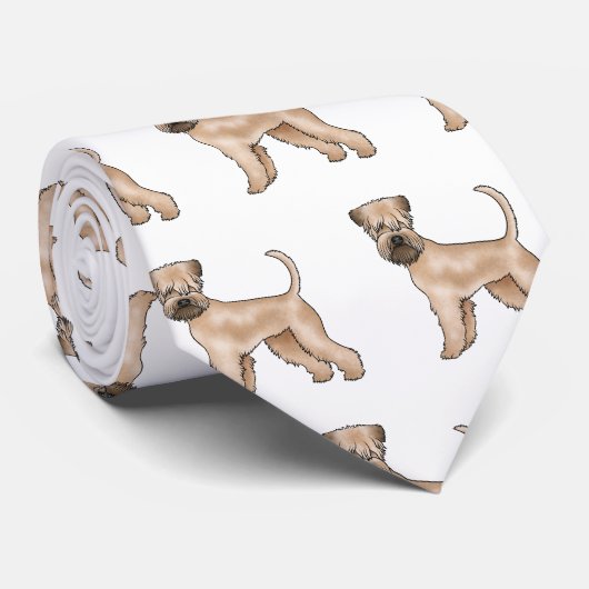 ソフトでコーティングされたホエトーテリアの犬のパターン ネクタイ (ロール)