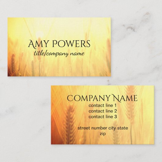 ソフトでドリームタイプの自然名刺の両面 名刺 (正面/裏面)