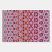 ソフトでミュートされた色のジオメトパターン（の模様が）あるリ ラッピングペーパーシート (正面2)