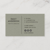ソフトで繊細なアクアモダン抽象芸術幾何学芸術 名刺 (裏面)