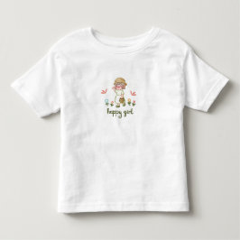 ソフトで遊び心のあるデザインがキュートな漫画の女の子のTシャツ トドラーTシャツ