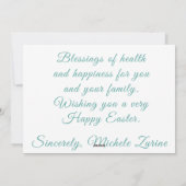 ソフトとパステルかわいらしイースターバスケット シーズンカード (裏面)